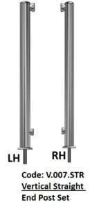 Vertical Straight End Post Set-50.8 (2 X Posts)